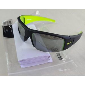 Nike Diverge Men's Sunglasses Matte Black Volt EV0325 Sport Wrap New w Tag Paper